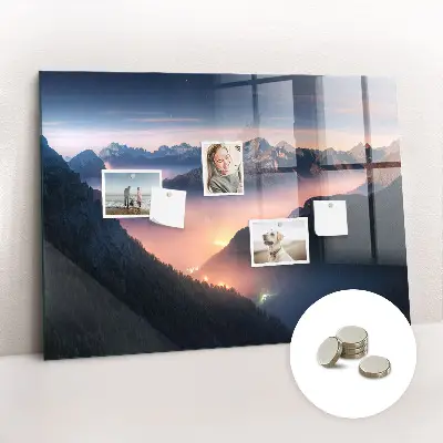 Mountain Peaks Landscape Magnetic Board