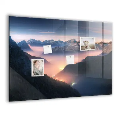 Mountain Peaks Landscape Magnetic Board