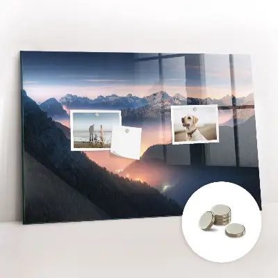 Mountain Peaks Landscape Magnetic Board