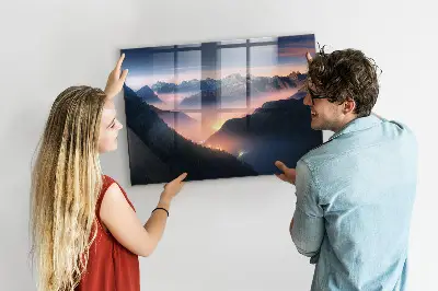 Mountain Peaks Landscape Magnetic Board