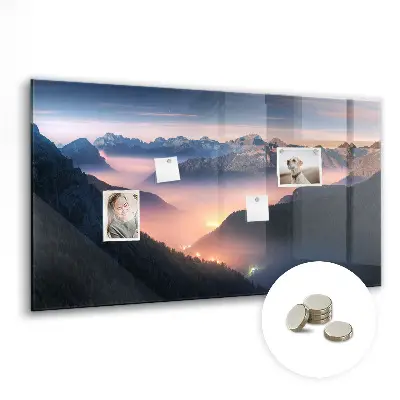 Mountain Peaks Landscape Magnetic Board