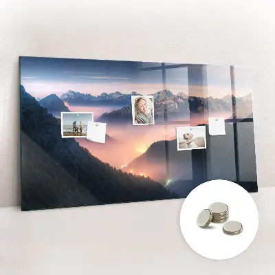 Mountain Peaks Landscape Magnetic Board