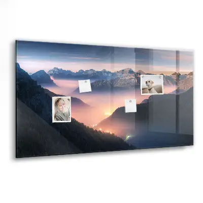 Mountain Peaks Landscape Magnetic Board