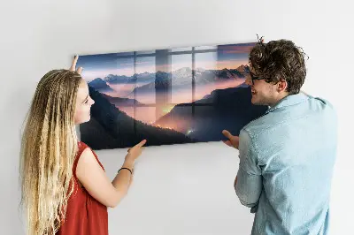 Mountain Peaks Landscape Magnetic Board