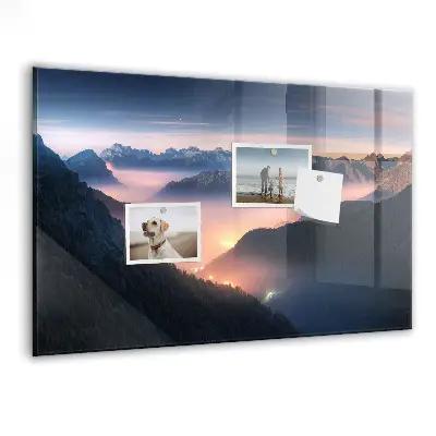 Mountain Peaks Landscape Magnetic Board