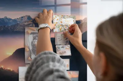 Mountain Peaks Landscape Magnetic Board