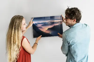 Mountain Peaks Landscape Magnetic Board