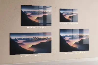 Mountain Peaks Landscape Magnetic Board