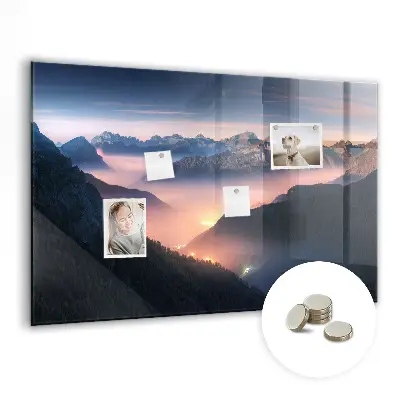 Mountain Peaks Landscape Magnetic Board