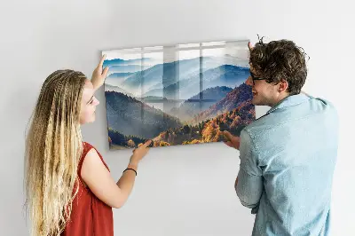 Mountain landscape magnetic board