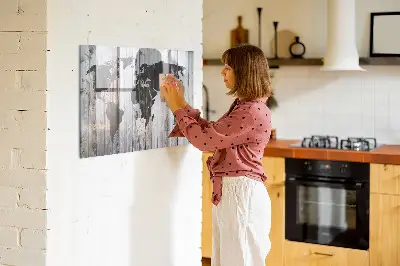 Magnet board The world on boards