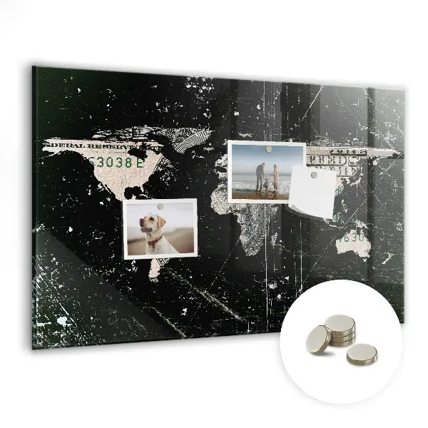 Magnetic World Map Board