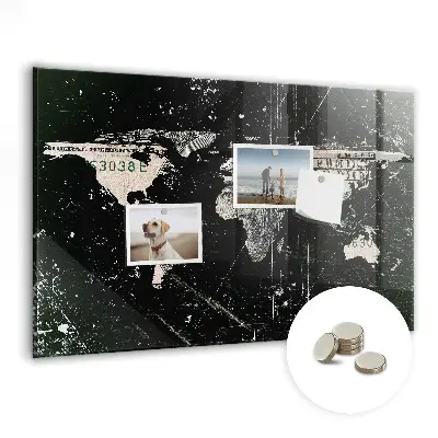 Magnetic World Map Board