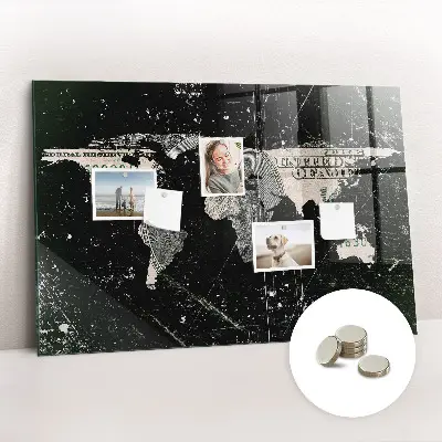 Magnetic World Map Board