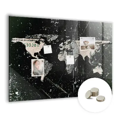 Magnetic World Map Board