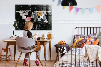 Magnetic World Map Board