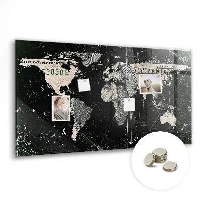 Magnetic World Map Board