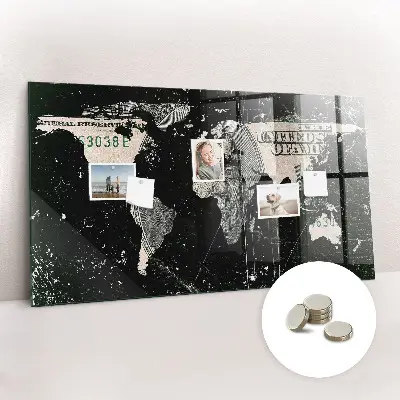 Magnetic World Map Board