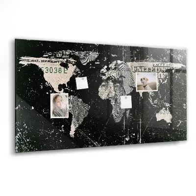 Magnetic World Map Board