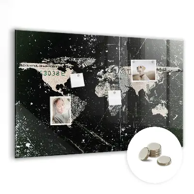 Magnetic World Map Board