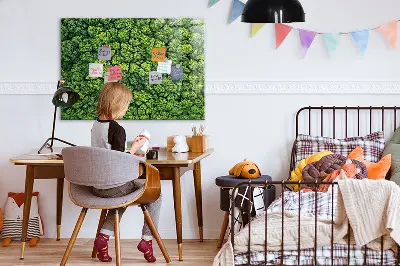 Magnetic glass dry erase board featuring a forest aerial view