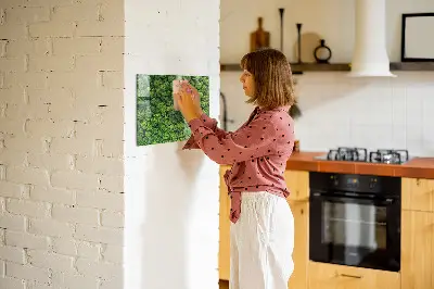 Magnetic glass dry erase board featuring a forest aerial view