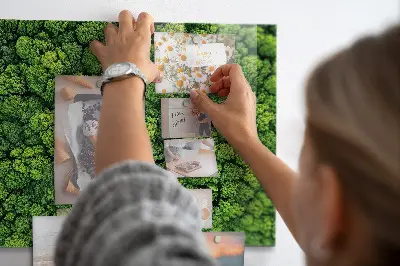 Magnetic glass dry erase board featuring a forest aerial view