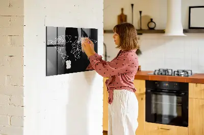 Modern world map magnetic board