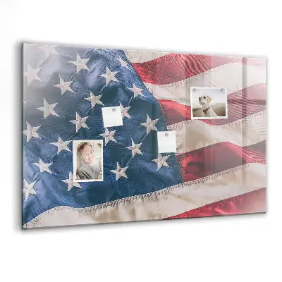 Magnetic wall board American flag
