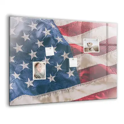 Magnetic wall board American flag