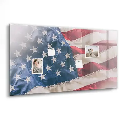 Magnetic wall board American flag