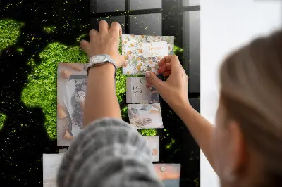 Magnetic Glass Dry Erase World Map Board