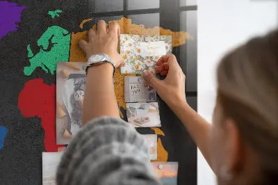 Magnetic World Map Wall Board