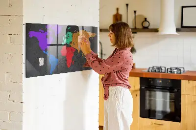 Magnetic World Map Wall Board