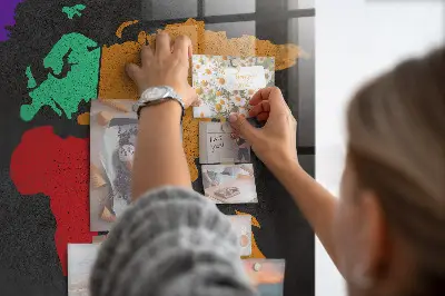 Magnetic World Map Wall Board