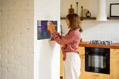 Magnetic World Map Wall Board