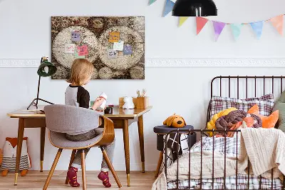 Magnetic Wall Board with Old World Map Design