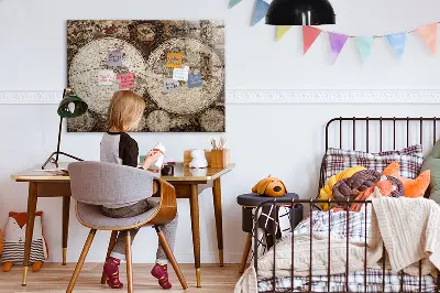 Magnetic Wall Board with Old World Map Design