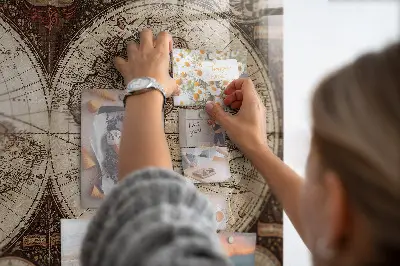 Magnetic Wall Board with Old World Map Design