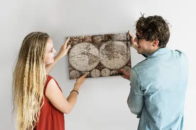 Magnetic Wall Board with Old World Map Design