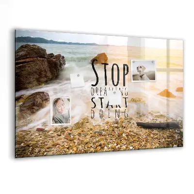 Motivational text magnet board