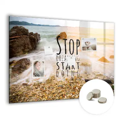 Motivational text magnet board