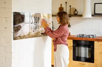 Motivational text magnet board
