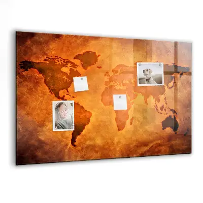 Magnet board Large world map