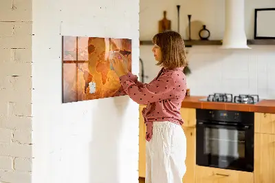 Magnet board Large world map
