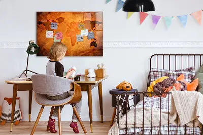 Magnet board Large world map