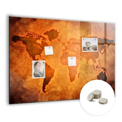 Magnet board Large world map