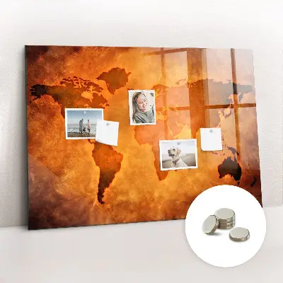 Magnet board Large world map