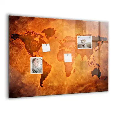 Magnet board Large world map