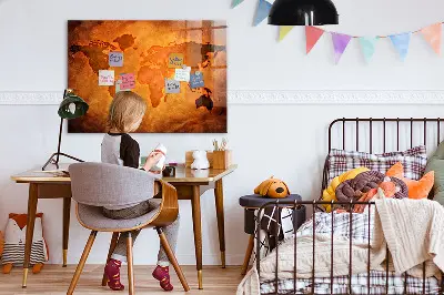 Magnet board Large world map